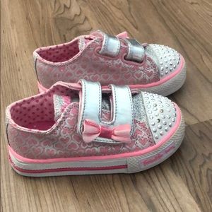 🆕Toddler Skechers pink twink toes